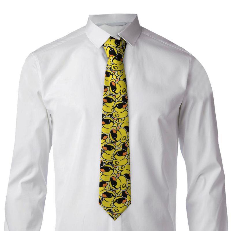 Cute Rubber Ducks Necktie Men  - Skinny Tie Men 评论和价格