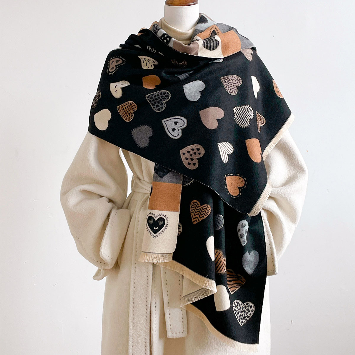 Women Imitation Cashmere Scarf - Pashmina Wrap Large 评论和价格